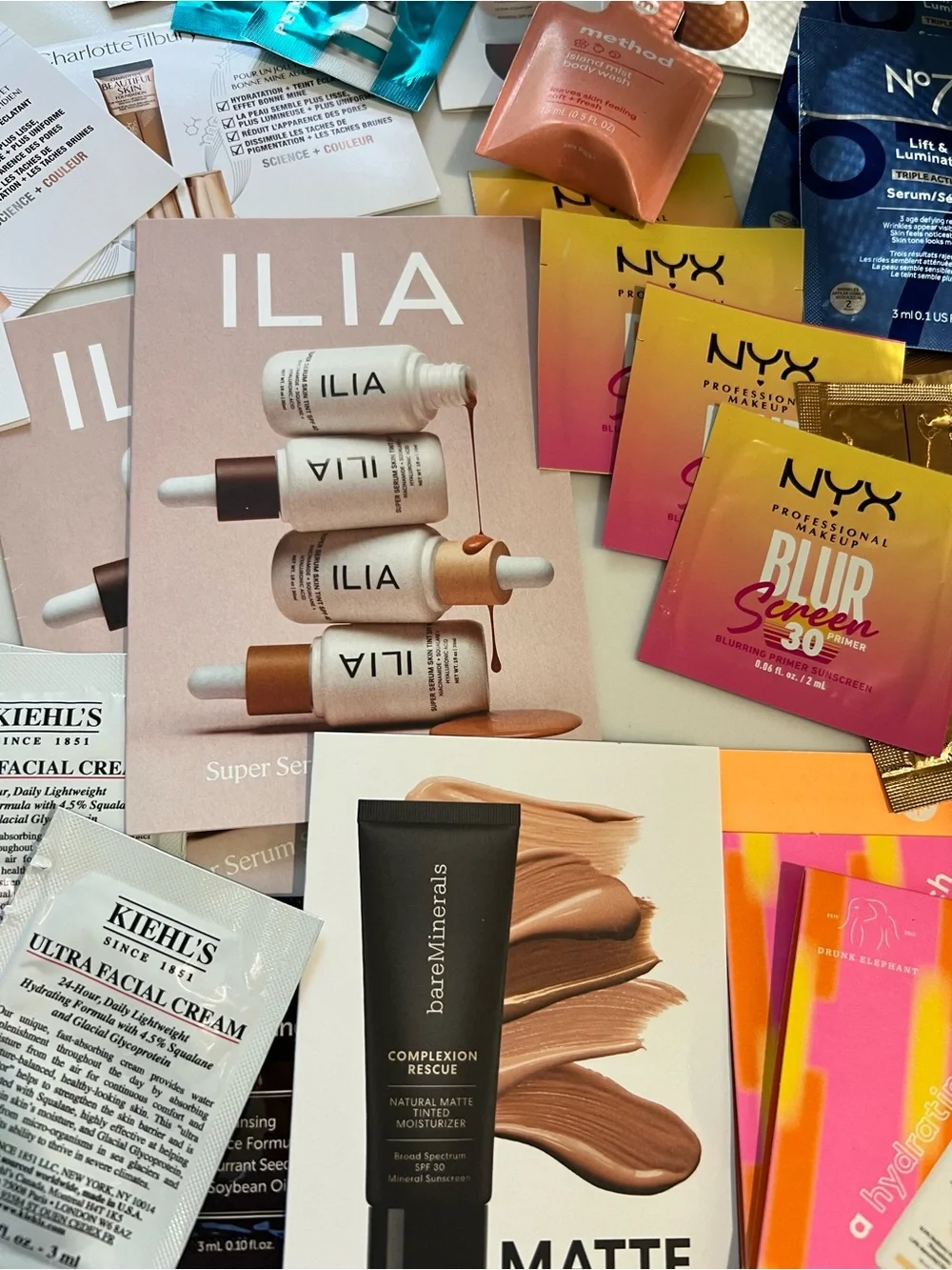 65 Piece Lancome Clinique Tarte makeup / skincare set